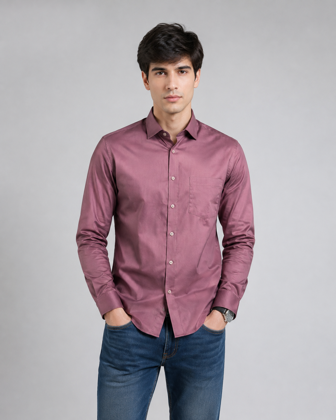 Classic Plum Premium Casual Shirt